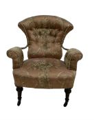 Victorian fan back armchair
