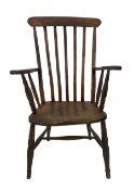 Oak and elm farmhouse chair