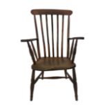 Oak and elm farmhouse chair