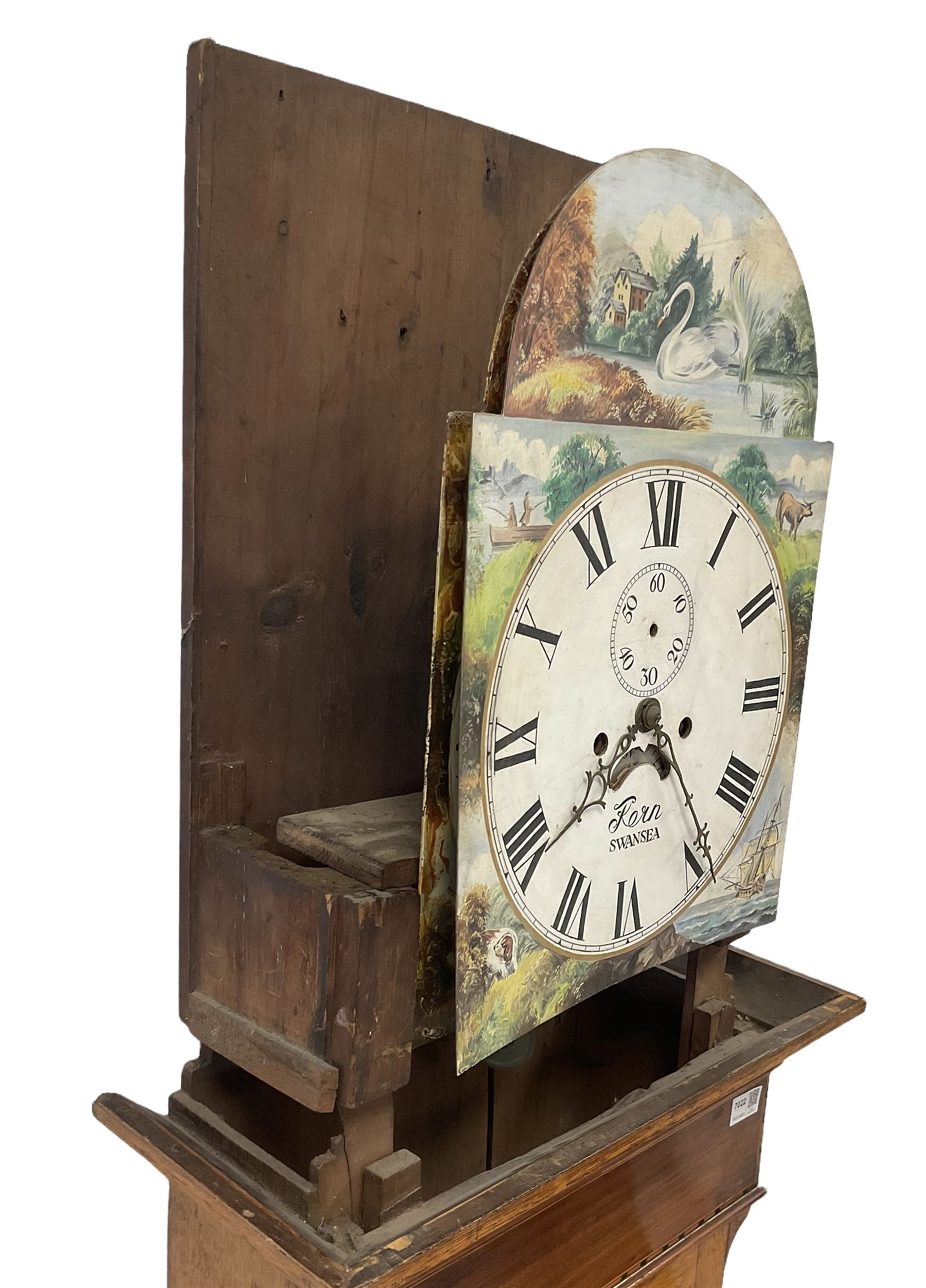 A late 19th century oak and mahogany longcase clock - Image 5 of 7
