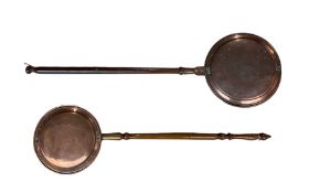 Two 19th century copper warming pans (2)