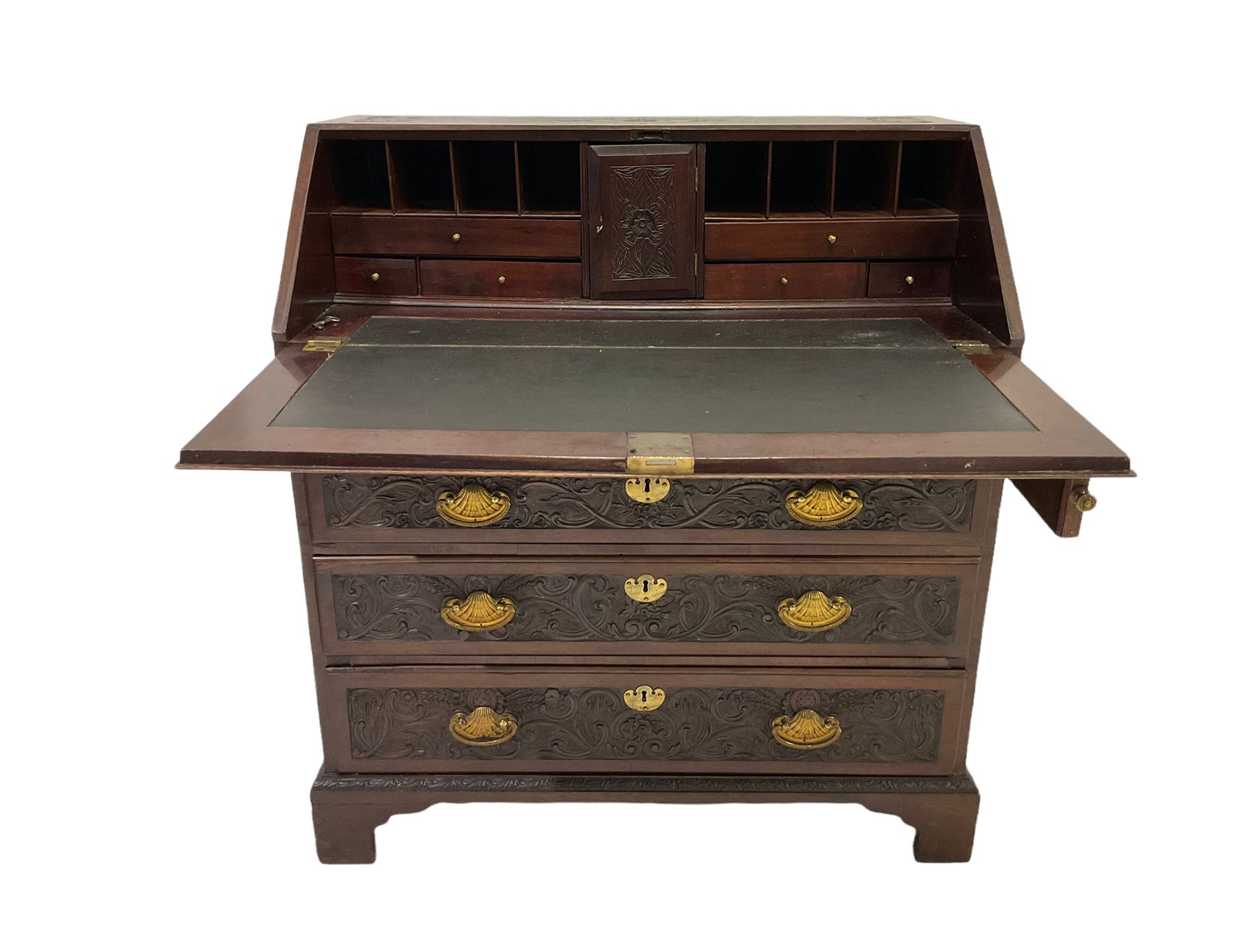 20th century mahogany bureau - Image 2 of 3