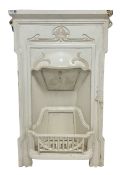 White painted fire insert