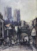 Colin Russell (British 1932-2009): York with View of Minster