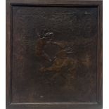 Early 20th century leather panel