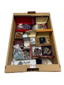 Collection of costume jewellery and jewellery boxes