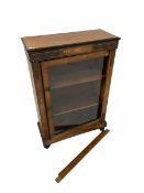 Victorian walnut pier cabinet with boxwood inlay