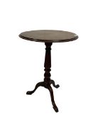 19th century mahogany tilt top occasional table