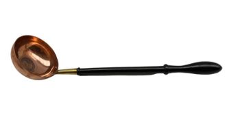 Ebonised wine ladle inset with George III penny