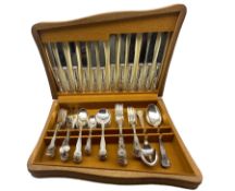 Canteen of silver-plated Kings pattern cutlery for six settings