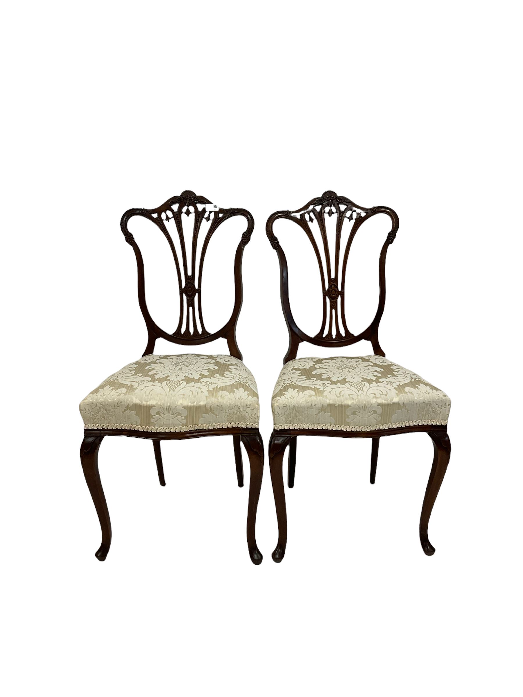 Pair of Victorian dining chairs