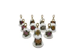 Set of 12 porcelain bells from the 'Summer Collection' (12)