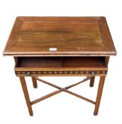 Edwardian mahogany card table with fold over top