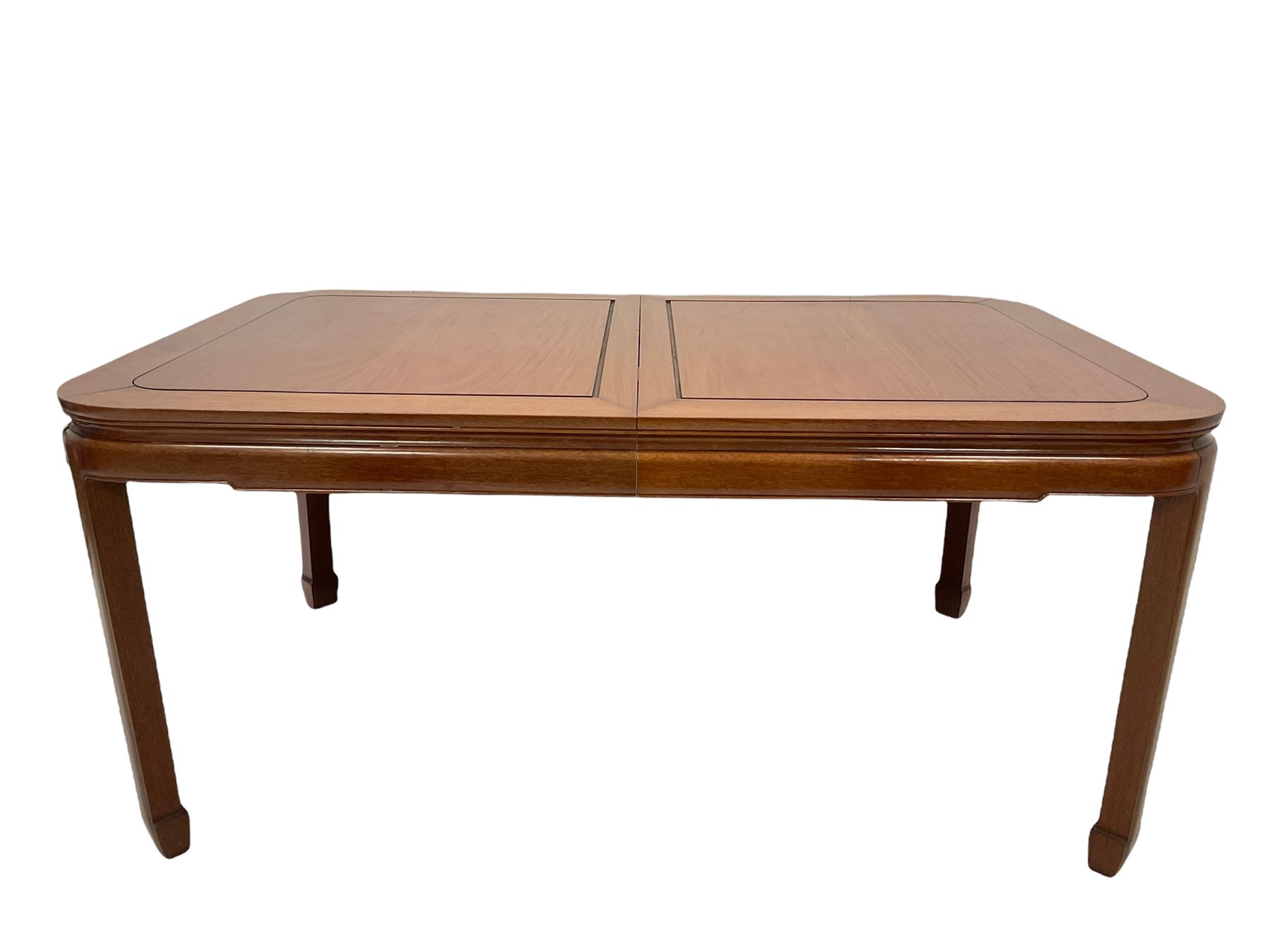 Contemporary Chinese rosewood extending dining table - Image 6 of 6