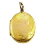 Early 20th century 15ct gold locket pendant