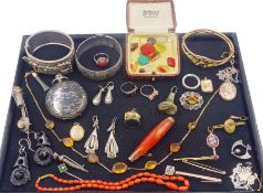 Victorian and later jewellery including gold citrine necklace