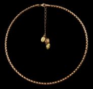 9ct rose gold mesh necklace