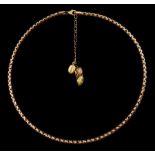 9ct rose gold mesh necklace