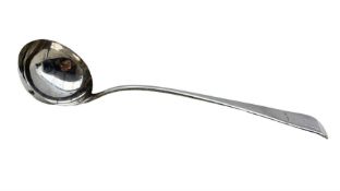 George III silver soup ladle engraved with a crest London 1807 Maker William and William Fearn 7oz