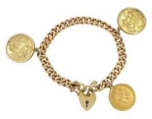 9ct gold curb link bracelet