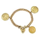 9ct gold curb link bracelet