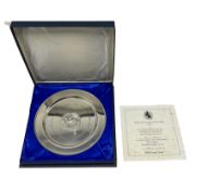 Limited edition silver plate commemorating the achievements of Shirley Heights