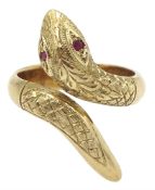 9ct gold snake ring