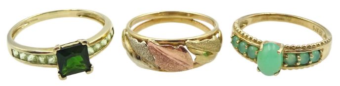 Gold leaf design ring