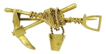 Later 19th/early 20th century miners brooch