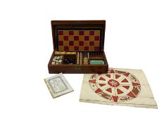 19th century mahogany games box