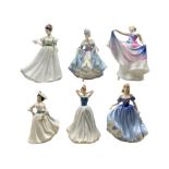 Six Royal Doulton figures comprising Brianna