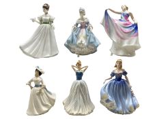 Six Royal Doulton figures comprising Brianna