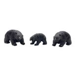 Group of three Black Forest type bears