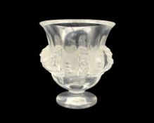 Lalique Dampierre pattern vase