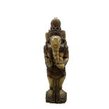 20th century carved wooden figure of Ganesh