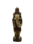 20th century carved wooden figure of Ganesh