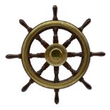 Eight spoke captain's wheel by J.Hastie &Co Ltd Greenock Scotland