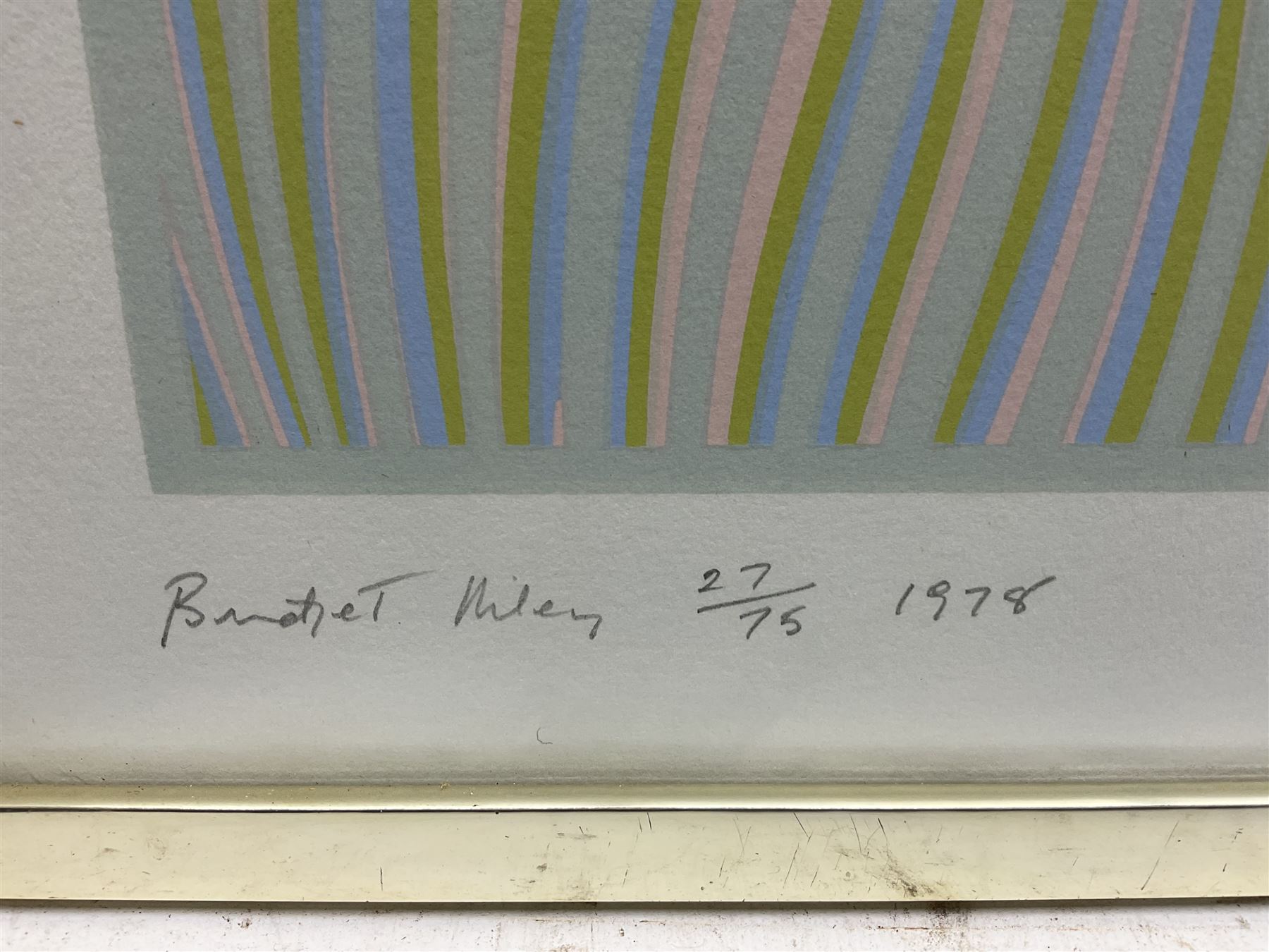 Bridget Riley (British 1931-): Untitled [Blue] (Schubert 25) - Image 3 of 3