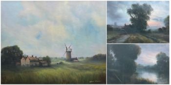 Alfred Saunders (British 1908-1986): 'Early Morning Weybread Pits' and 'Norfolk Landscape'