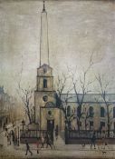 After Laurence Stephen Lowry R.A. (British 1887-1976): 'St Luke's Church'
