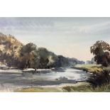 John Barrie Haste (British 1931-2011): River Landscape