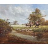 H Taylor (20th century): The Hunt clearing a River
