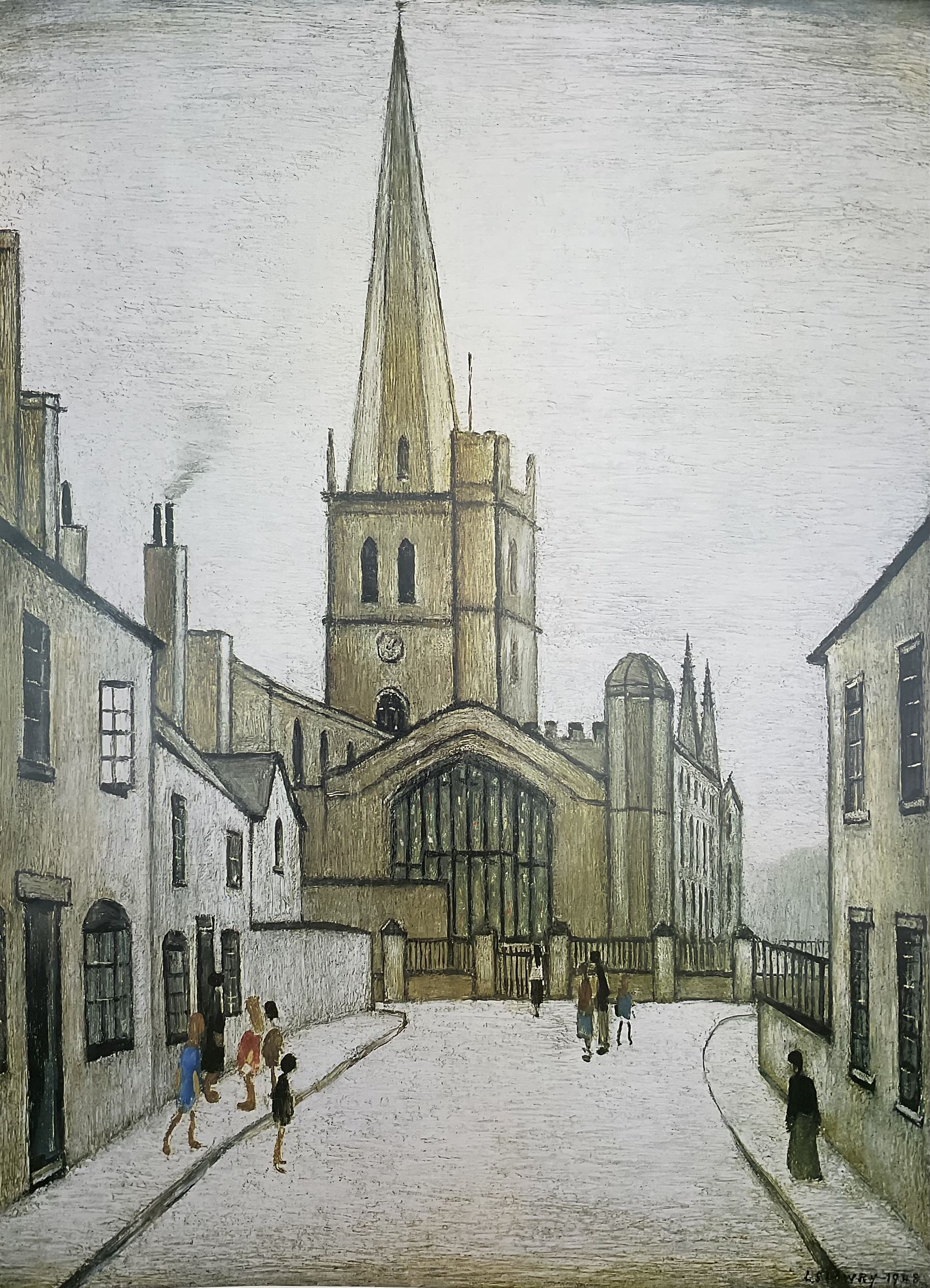 After Laurence Stephen Lowry R.A. (British 1887-1976): 'Burford Church'