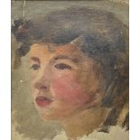 English School (mid 20th century): Portrait of a Young Woman with French Bob