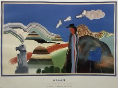 After David Hockney (British 1937-): 'Rocky Mountains and Tired Indians 1965' Royal Academy Pop Art