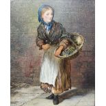 Attrib. Augustus Edwin Mulready (British 1844-1905): 'The Flower Seller'