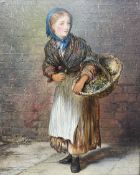 Attrib. Augustus Edwin Mulready (British 1844-1905): 'The Flower Seller'