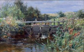 Frederick William Whitehead (British 1853-1938): Rural River Landscape