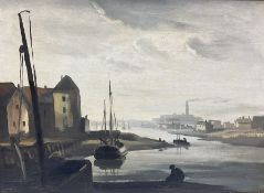 Philip Hugh Padwick (Slade School 1876-1958): Industrial Dock Scene