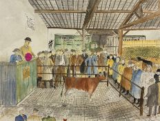 RL Whitley (British 20th century): The Cattle Market